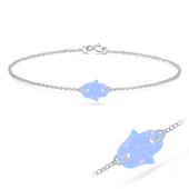 Sapphire Opal Silver Bracelet BRS-237B